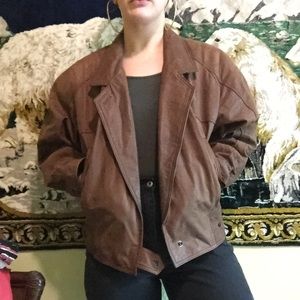 Vintage leather bomber